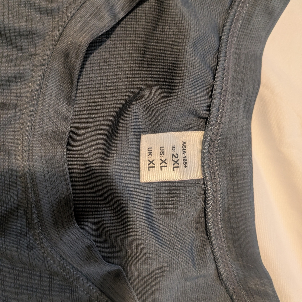 Charcoal Gray Aesymetrical Athletic Top - Picture 3 of 5